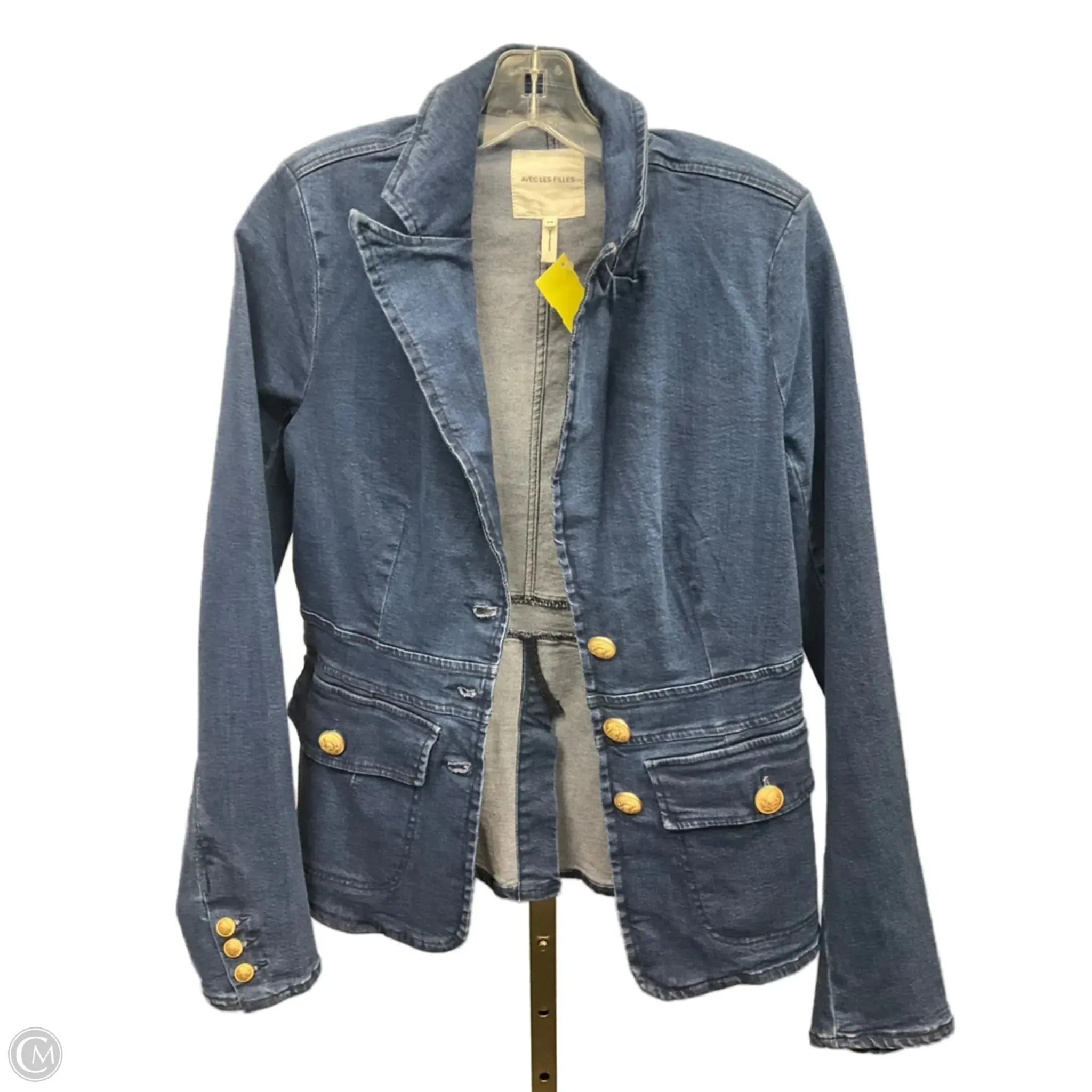 Blazer By Avec Les Filles In Blue Denim, Size: Xs Gym Wear