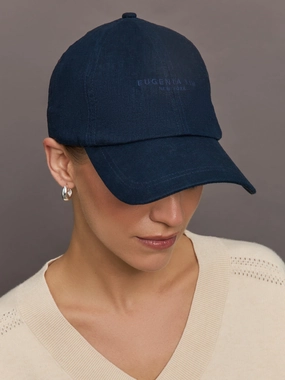 Lo Baseball Cap - Navy Lightweight Jersey Knit