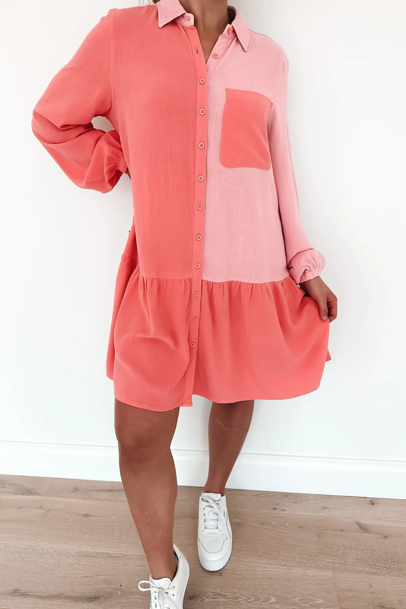 Relax Fit Lightweight Comfort Logan Mini Dress Pink
