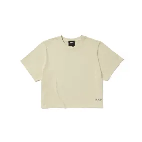 LOGO CROP DUST GREEN Heather Jersey Material