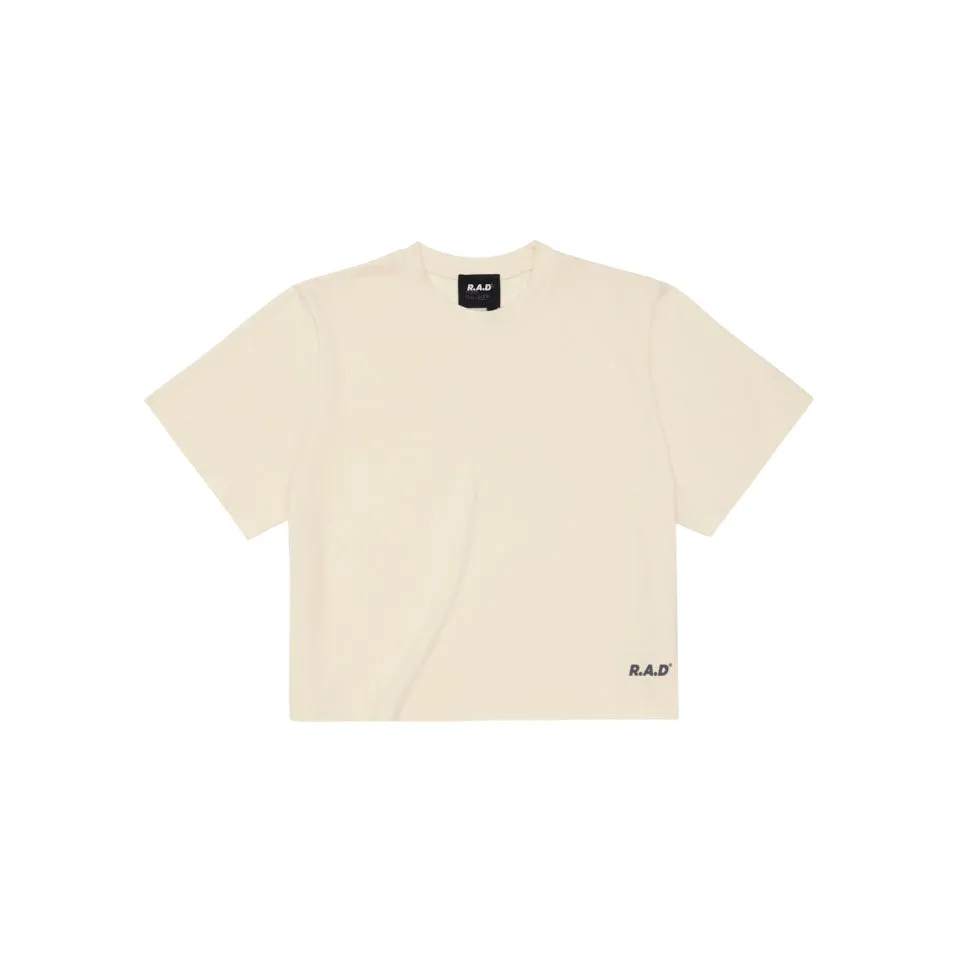 LOGO CROP TEE OFF WHITE safe for skin Moisture Wicking Technology