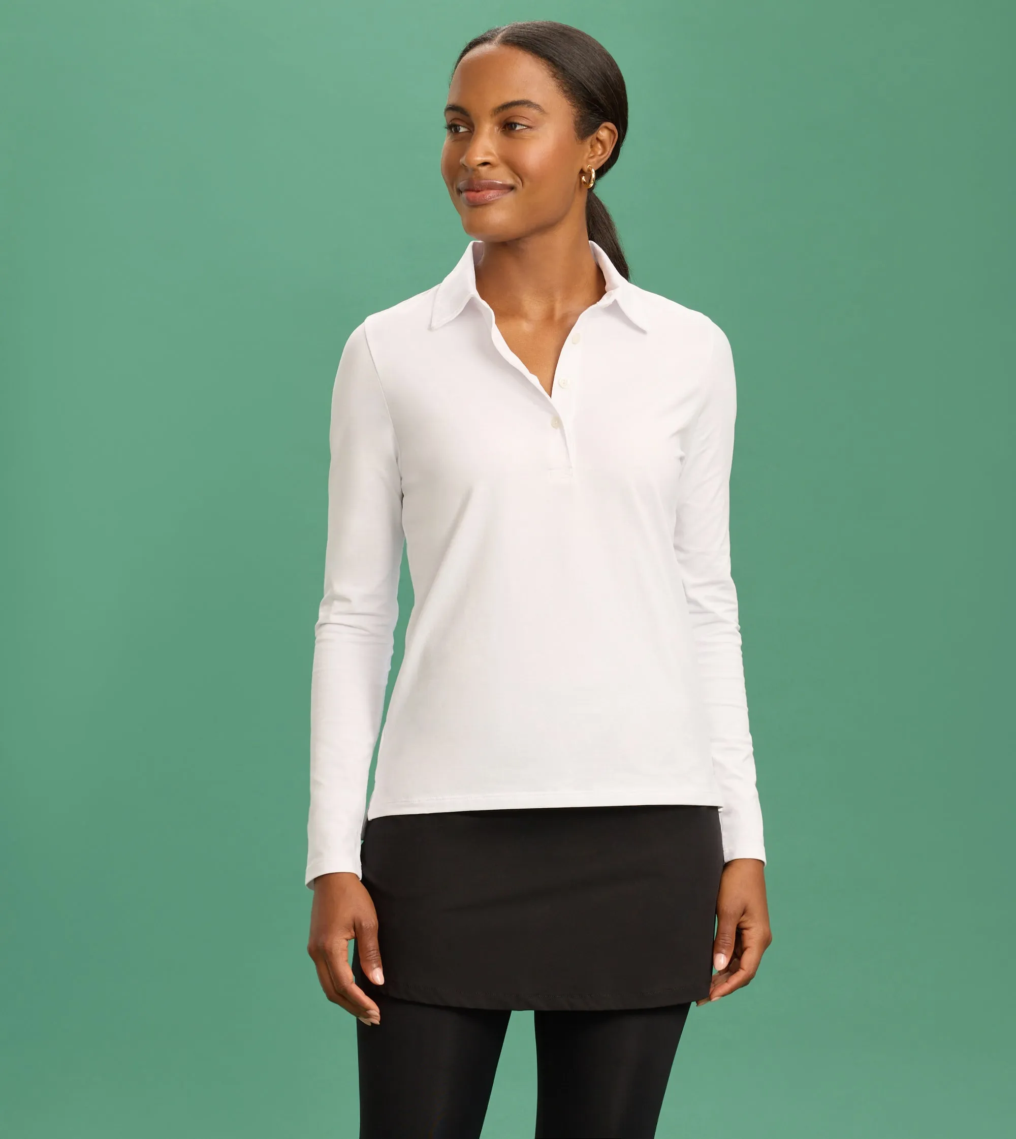 Virtual Mode Long Sleeve Stretch Polo