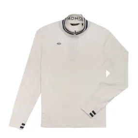 RADMOR Chappie Recycled 1/4 Zip - Snow White / Navy UVProtectionFinish NonIrritating Seams