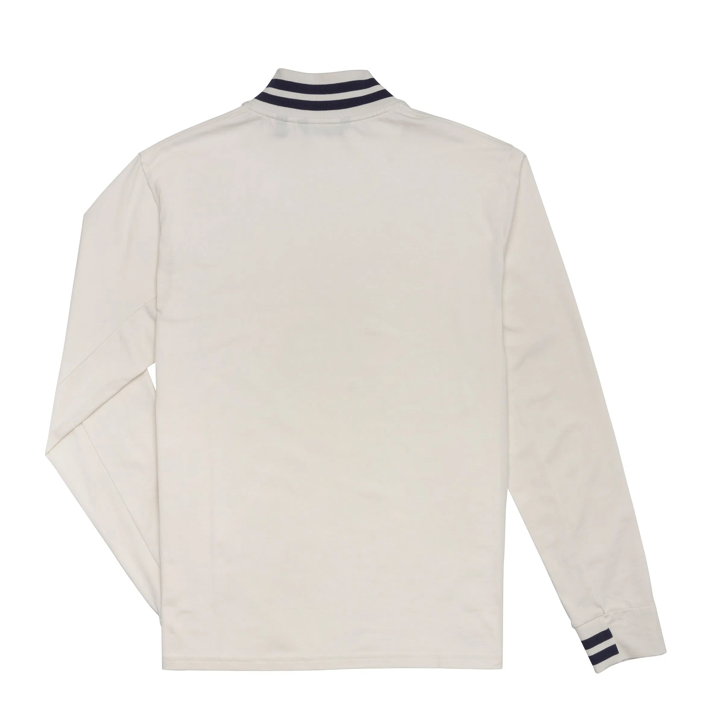 RADMOR Chappie Recycled 1/4 Zip - Snow White / Navy StainReleaseCoating