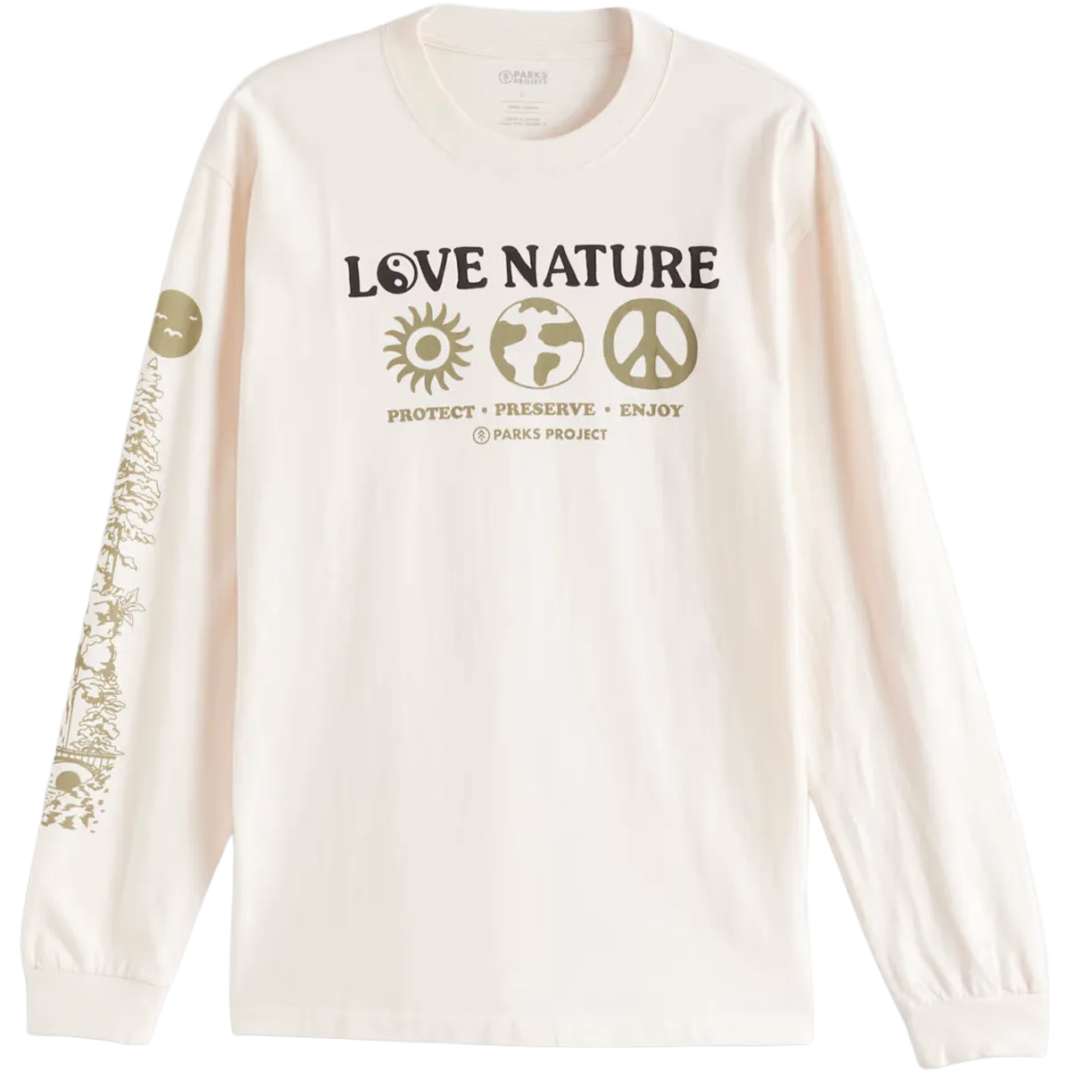 Love Nature Long Sleeve Tee Smile Ease Meeting Ready