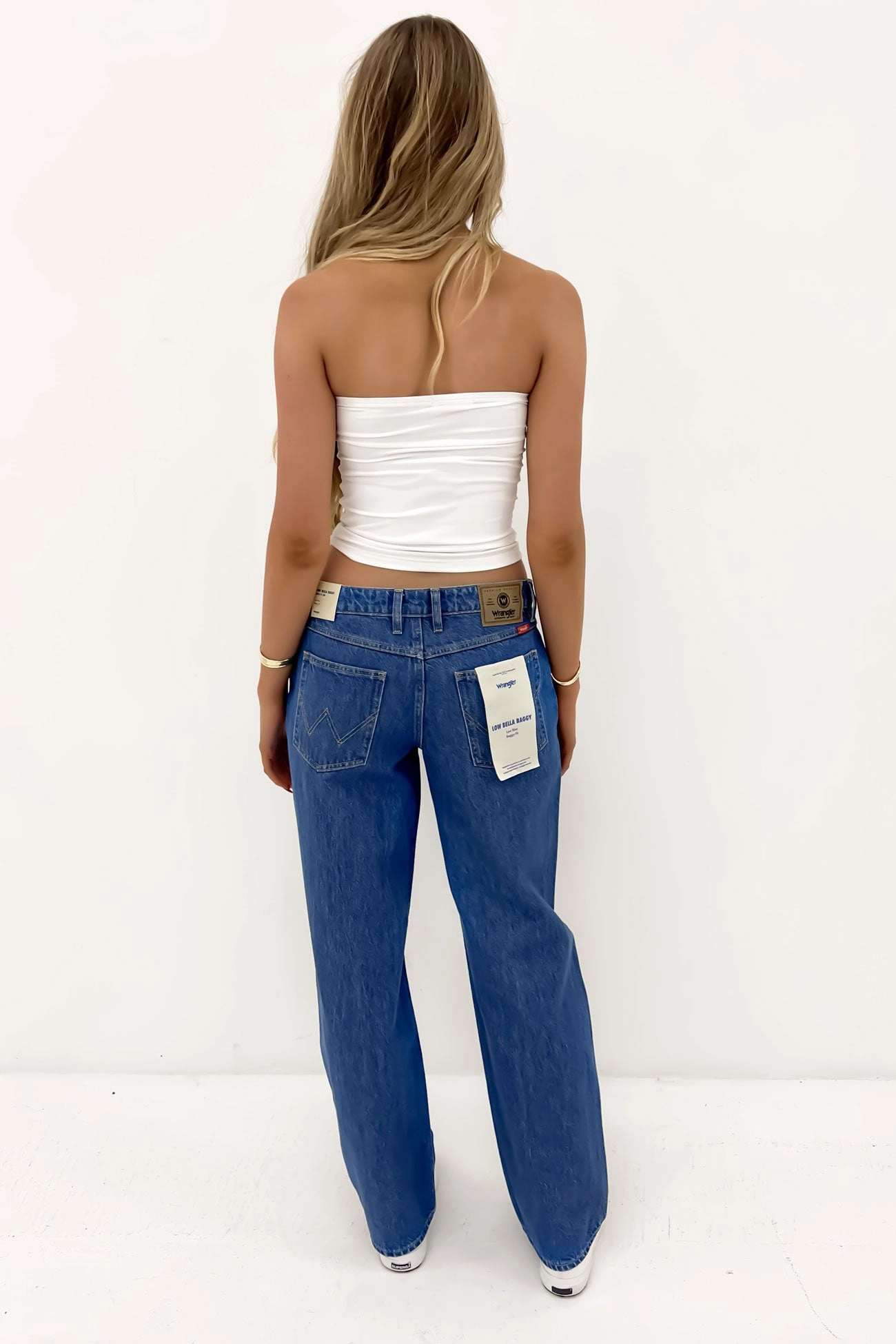 Comfortable Wear Sharp Finish Low Bella Baggy Jean Lush Blue