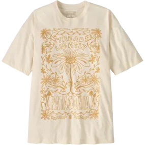 Women's Tread Lightly Oversized Organic T-Shirt ShrinkageFree Fabric Wool Fit