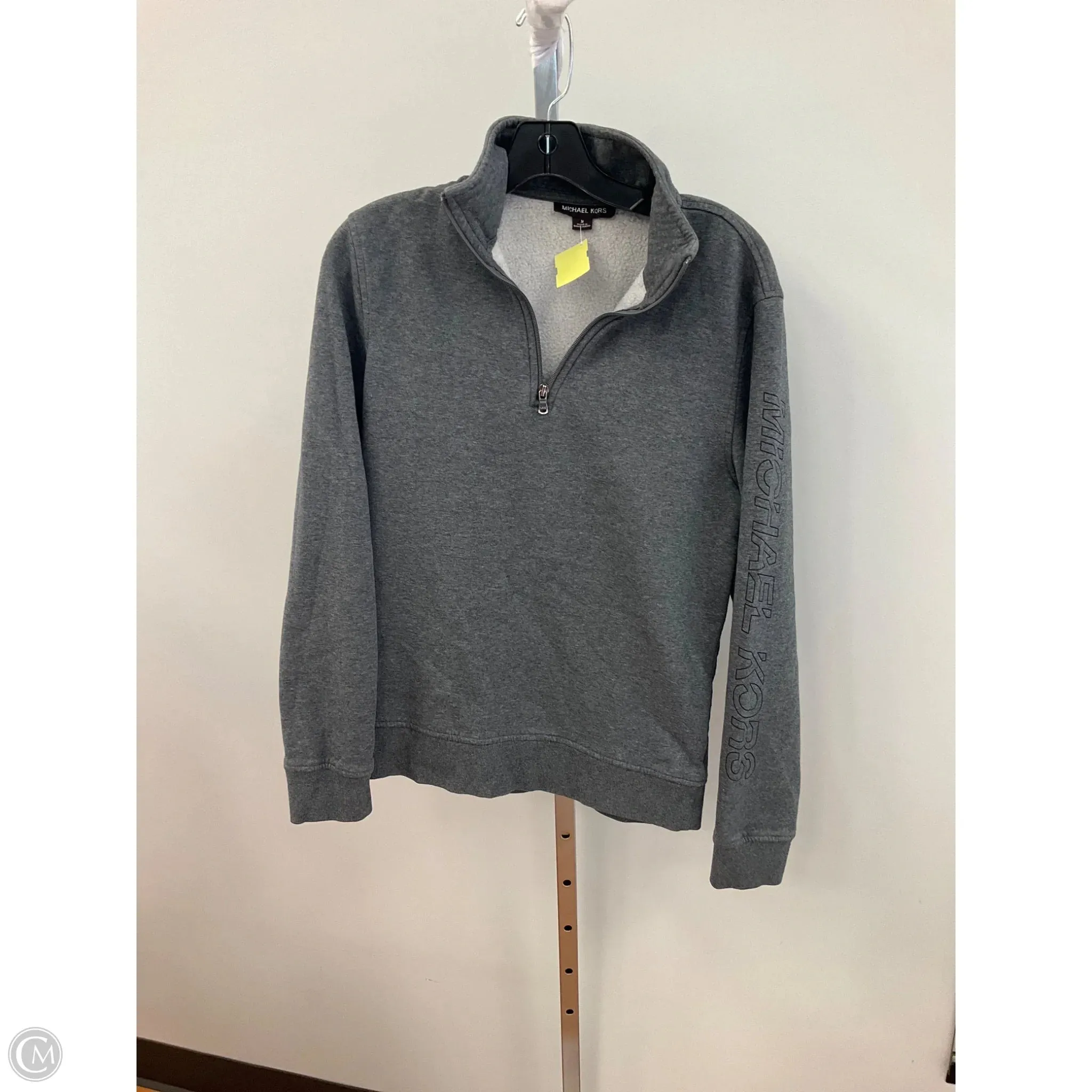 EcoFriendlyTextiles Top Long Sleeve Designer By Michael Kors In Grey, Size: M