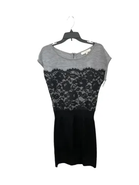 Dress Casual Midi By Loft In Black & Grey, Size: Xs Skin Tone Chilly Weather Comfort