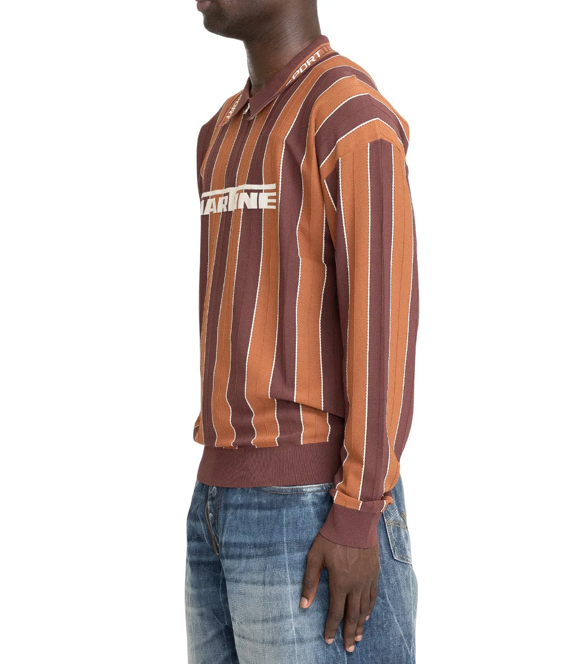 Martine Rose Logo Polo Brown Global Edge Snow Ready