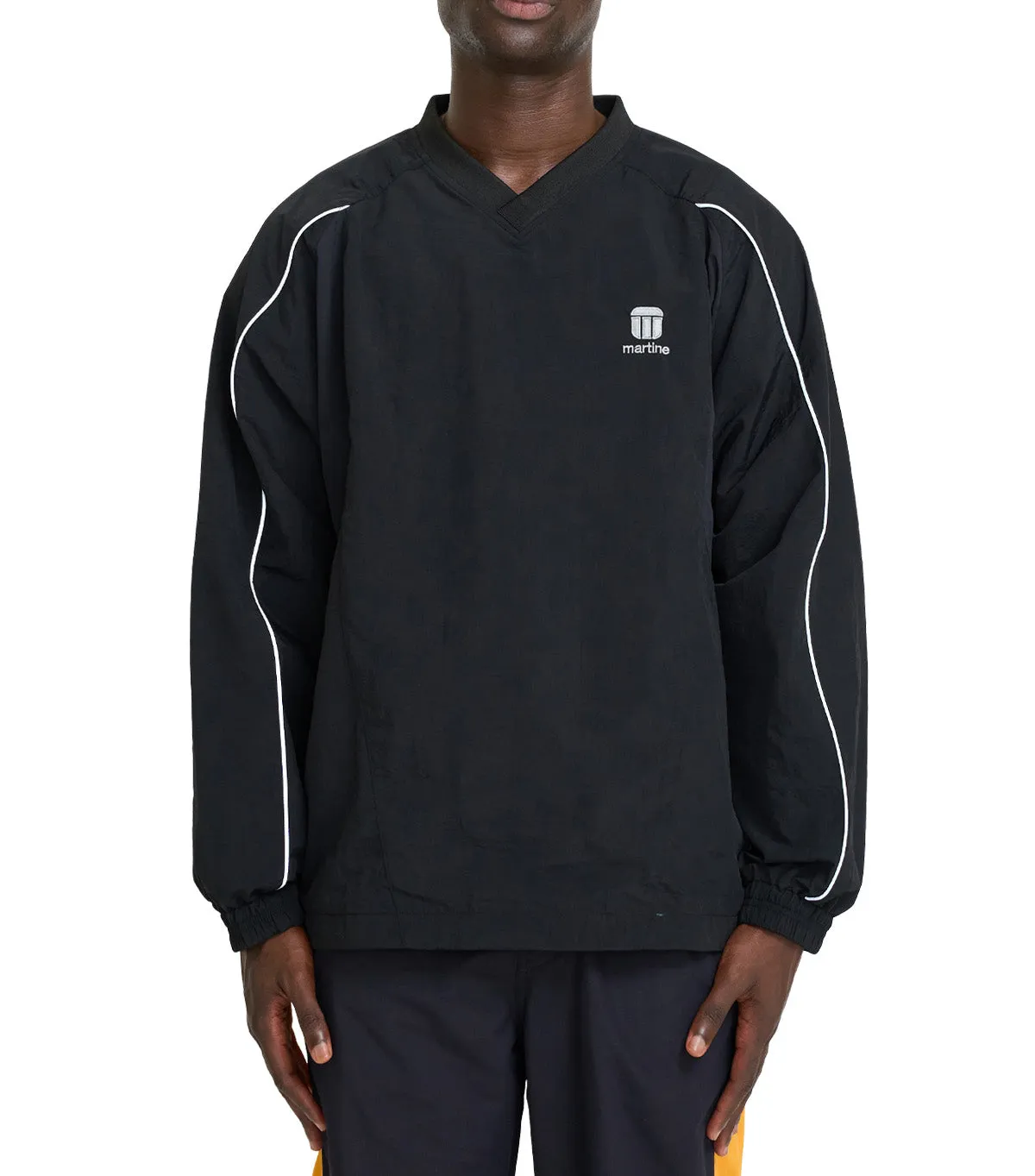 DoubleLayered Collar Eco Core Martine Rose Sports Pullover Black