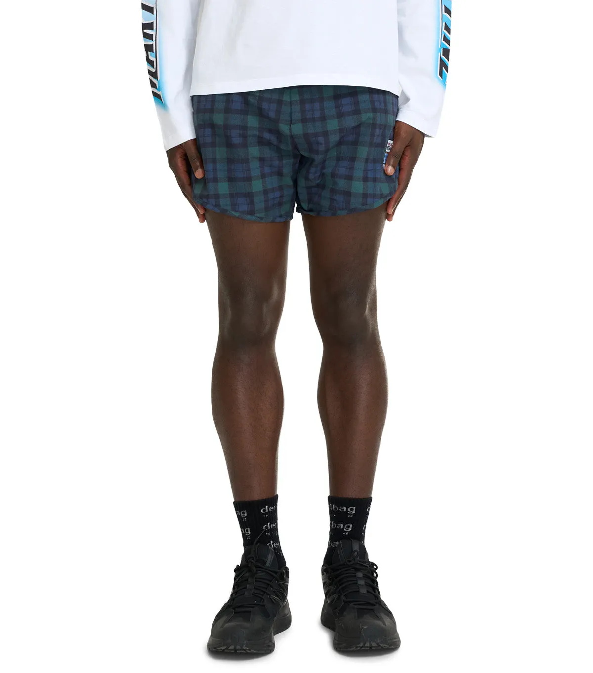 CrossBackStructure Adjustable Drawcord Martine Rose Tailored Gym Short Blue