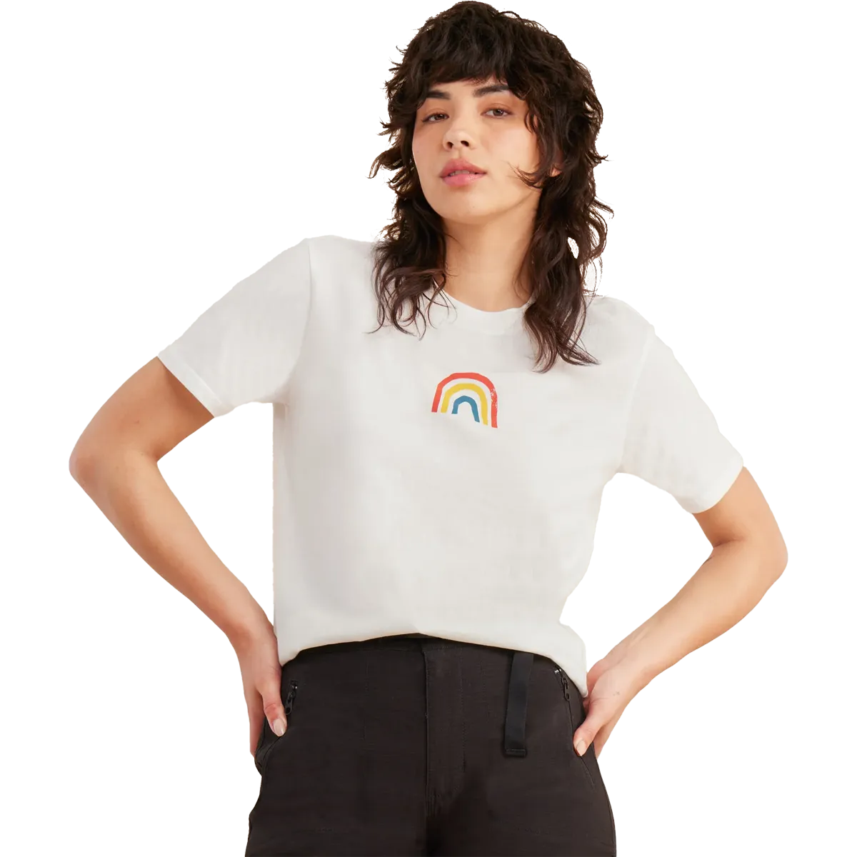 Women's Rainbow Short Sleeve Tee pack light ElasticWaistband