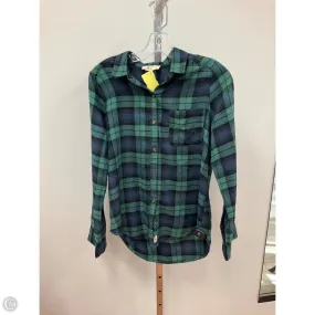 SeamlessConstruction FourWayStretchClothing Top Long Sleeve By Hollister In Plaid Pattern, Size: Xs