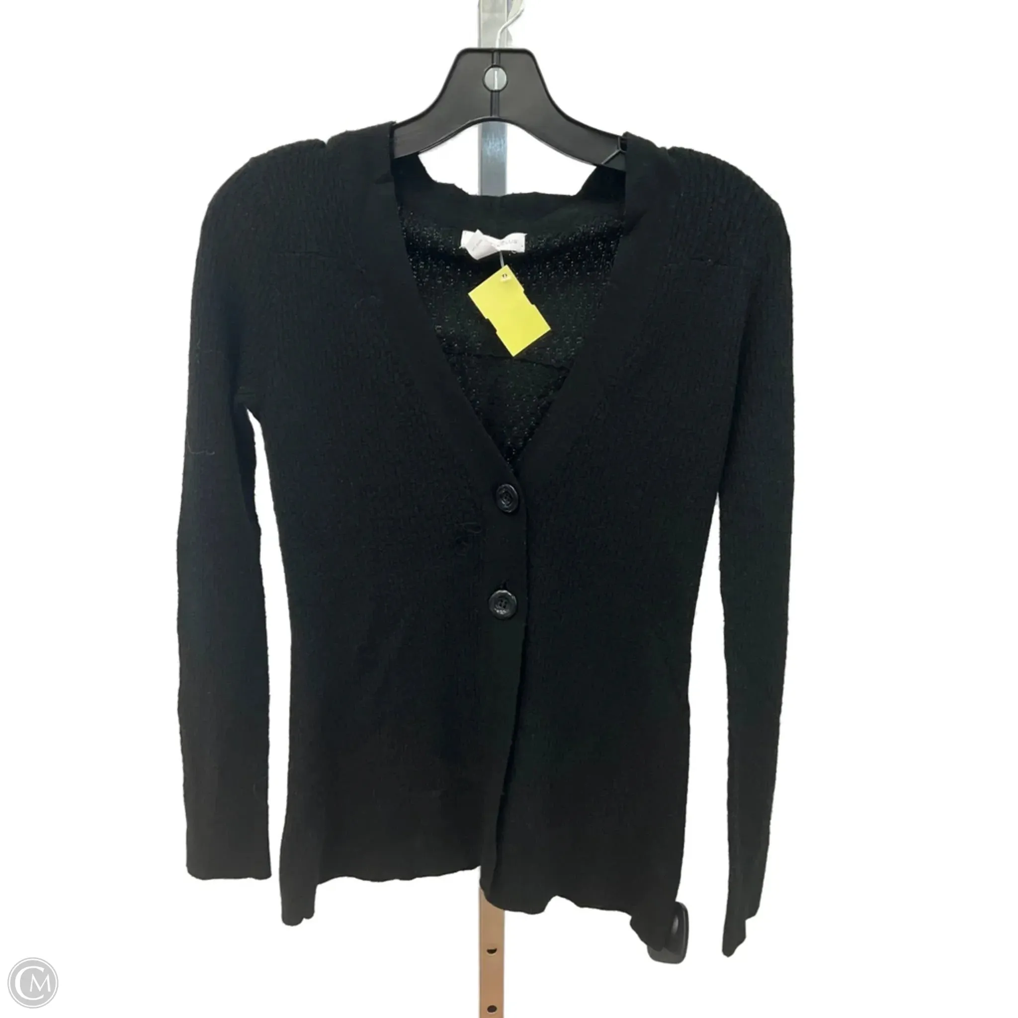 TemperatureRegulating Walk Mood Sweater Cardigan By Charter Club In Black, Size: S