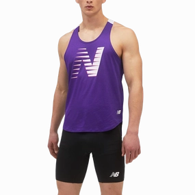 Compression Fit Construction Men's Fast Flight Printed Singlet