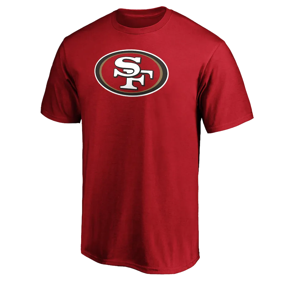 Reinforced Stress Points BalancedDrape Men's 49ers Cotton Primary Logo Short Sleeve