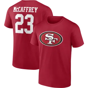AllDayComfort Men's 49ers Player Icon Name and Number Tee - McCaffrey