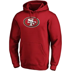 Men's 49ers Primary Logo Fitted Pullover Hoodie HighElasticity Fiber