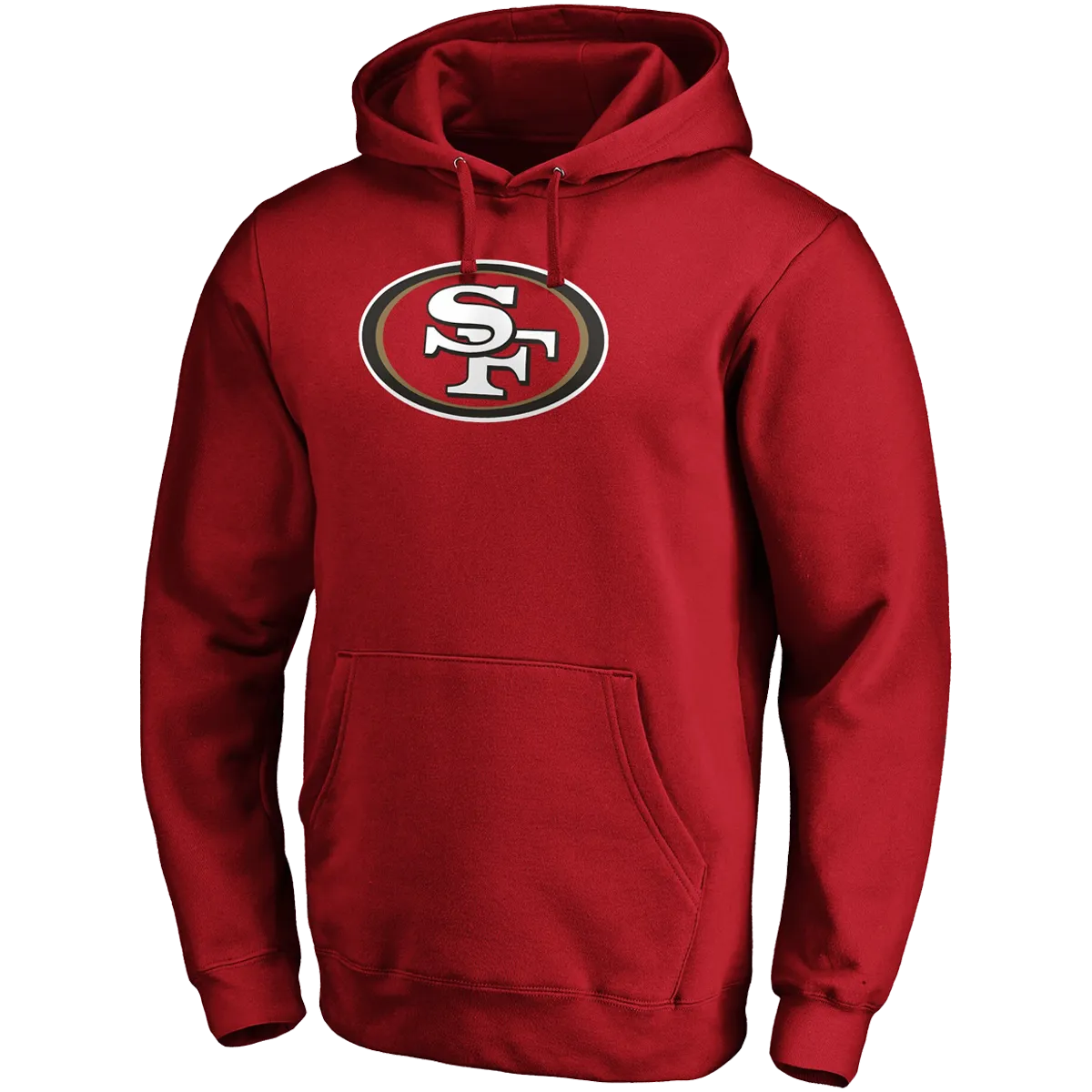 Men's 49ers Primary Logo Fitted Pullover Hoodie HighElasticity Fiber