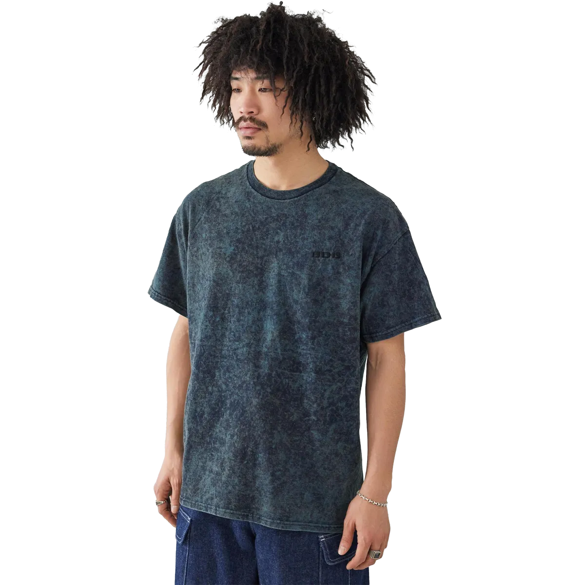 Men's Acid Wash Tee Reinforced Stitching