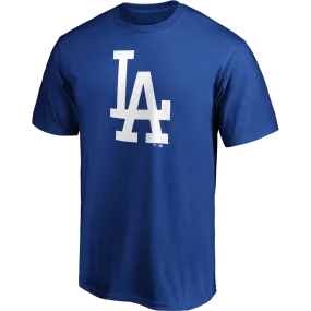 Men's Dodgers Cotton Official Logo Short Sleeve Diamond Soul OdorResistant Fabric