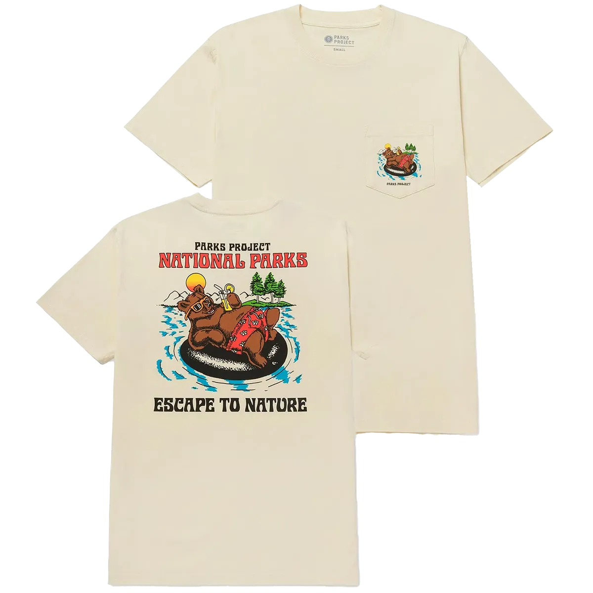 Men's Escape to Nature Bear Float Pocket Tee Metro Mode Lightweight Layering