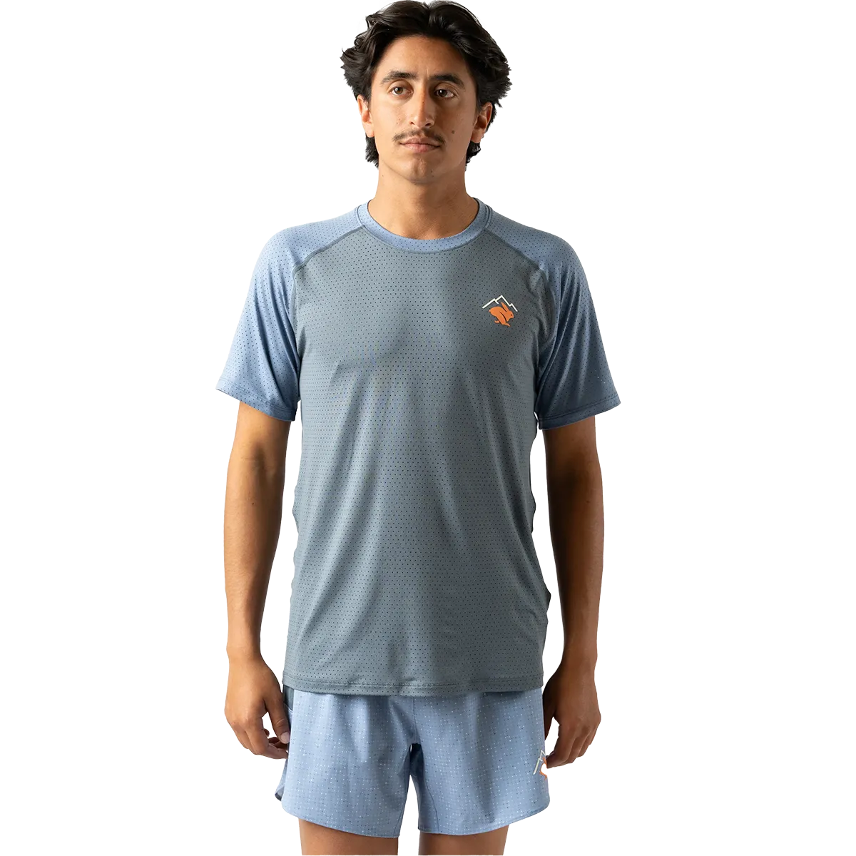 Men's EZ Tee Perf Short Sleeve Trail warm fleece Lake Glow