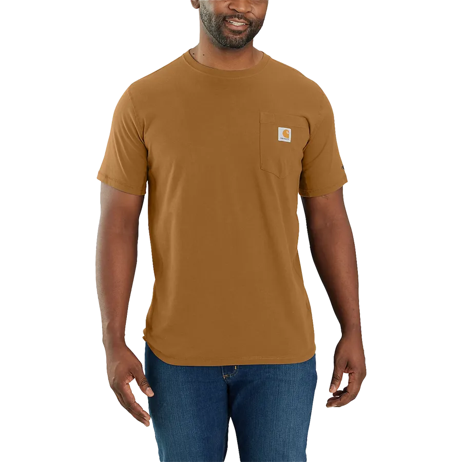AntiBacterialTreatment AbrasionFreeZone Men's Force Midweight Short Sleeve Pocket T-Shirt