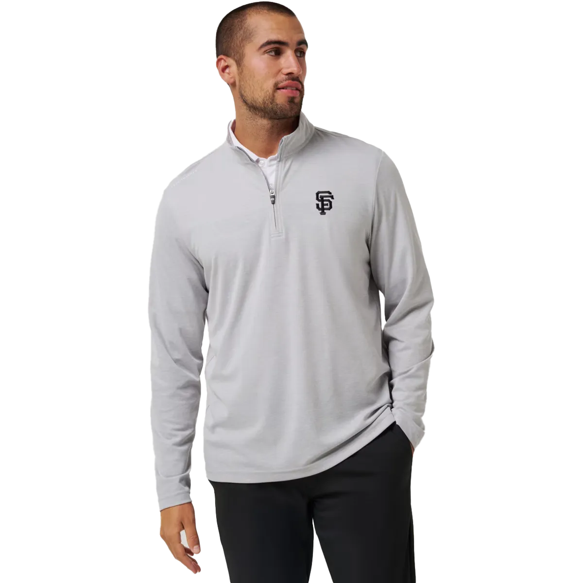 Men's Giants Time to Tailgate 1/4 Zip Lake Glow Quiet Charm