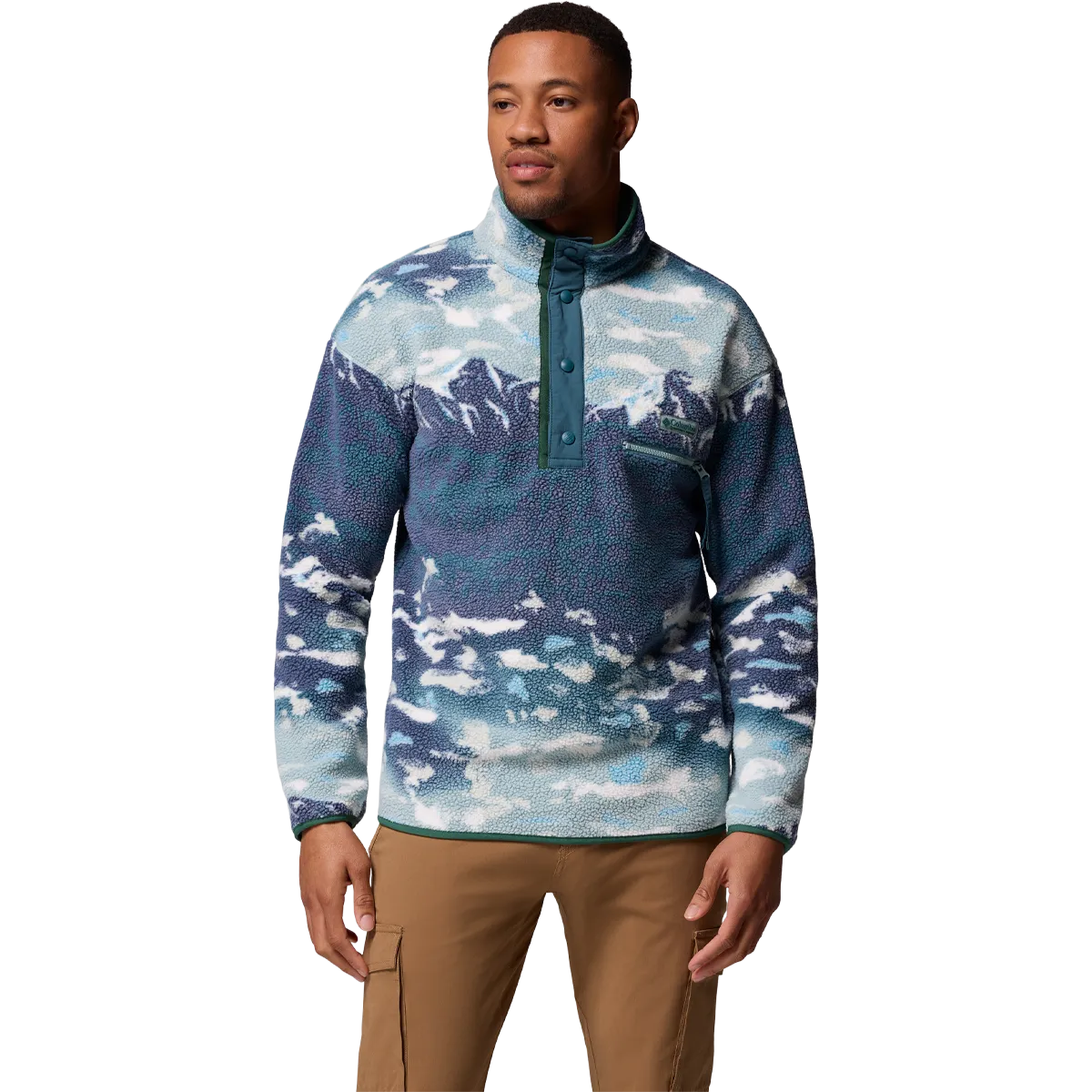 ReinforcedStitching Vintage Soul Men's Helvetia II Printed 1/2 Snap Pullover