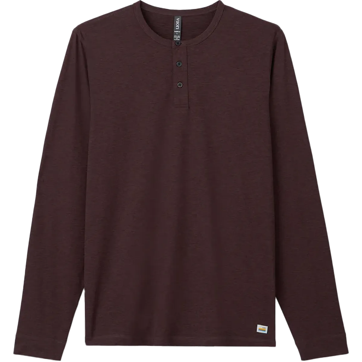 Men's Long-Sleeve Ease Performance Henley Beauty Glow Layered Paneling