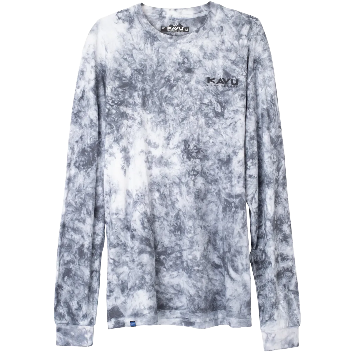 TaglessNeckline DoubleLayered Collar Men's Long Sleeve Etch Art Tee