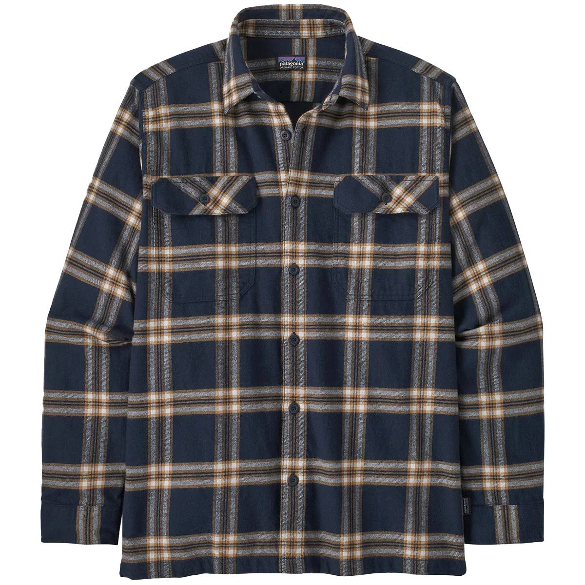 Men's Long Sleeve Organic Cotton Fjord Flannel Shirt Active Ease Feather Glow