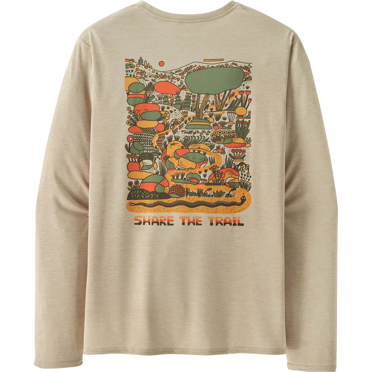 Tight Core Web Glow Men's Long-Sleeved Capilene Cool Daily Graphic Shirt - Lands