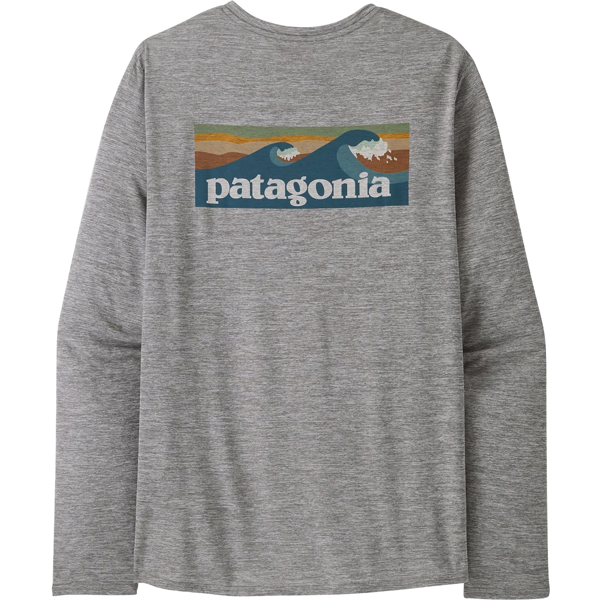 DurableReinforcedElbow Men's Long-Sleeved Capilene Cool Daily Graphic Shirt - Waters