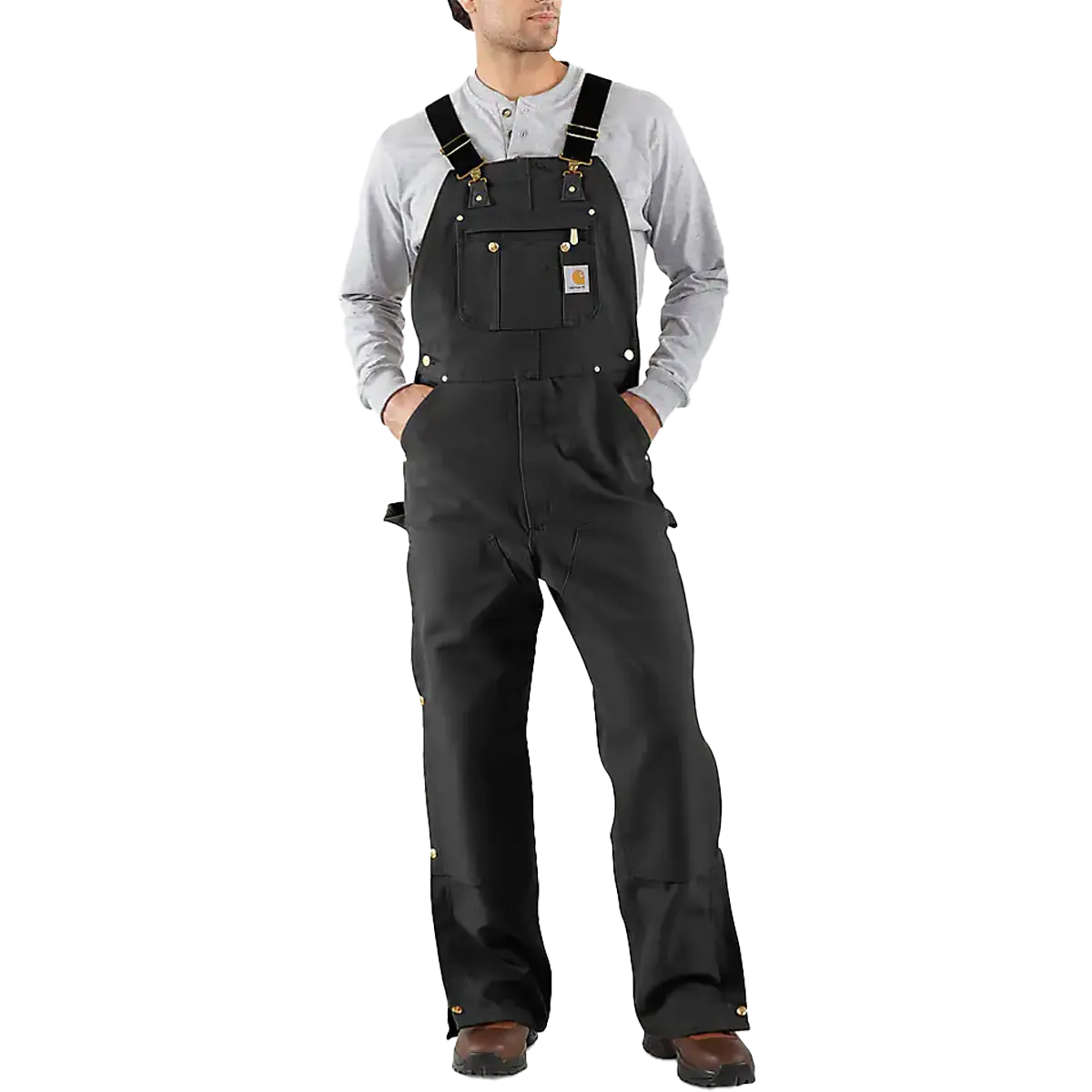 LowMaintenanceMaterial WrinkleResistant Fabric Men's Loose Fit Firm Duck Bib Overall