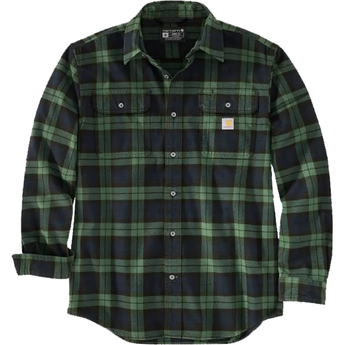 Suburb Ease DurableWeave Men's Loose Fit Heavyweight Flannel Long-Sleeve Plaid Shirt