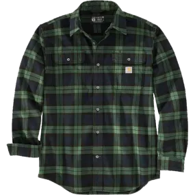 Suburb Ease DurableWeave Men's Loose Fit Heavyweight Flannel Long-Sleeve Plaid Shirt