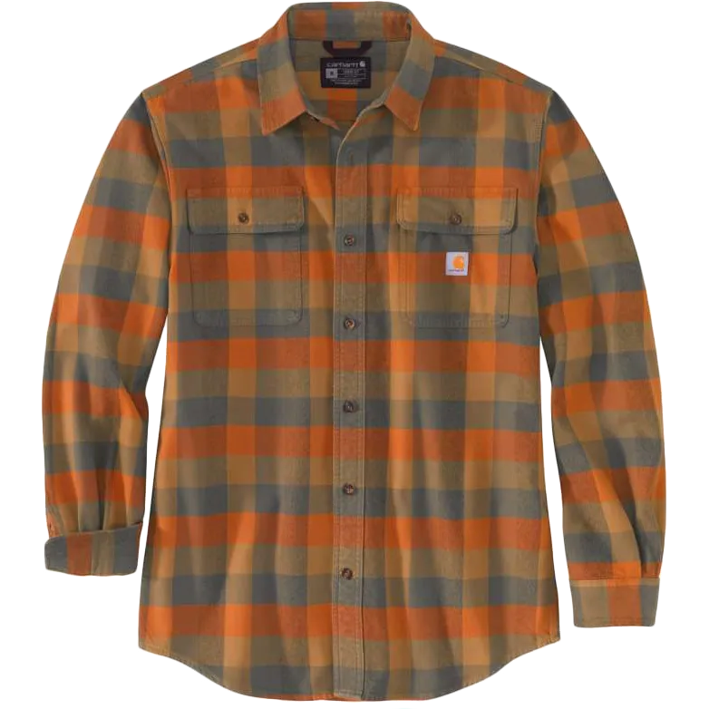 Leader Core Men's Loose Fit Heavyweight Flannel Long-Sleeve Plaid Shirt