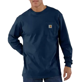 Men's Loose Fit Heavyweight Long-Sleeve Pocket T-Shirt RipstopFabric Calm Tone