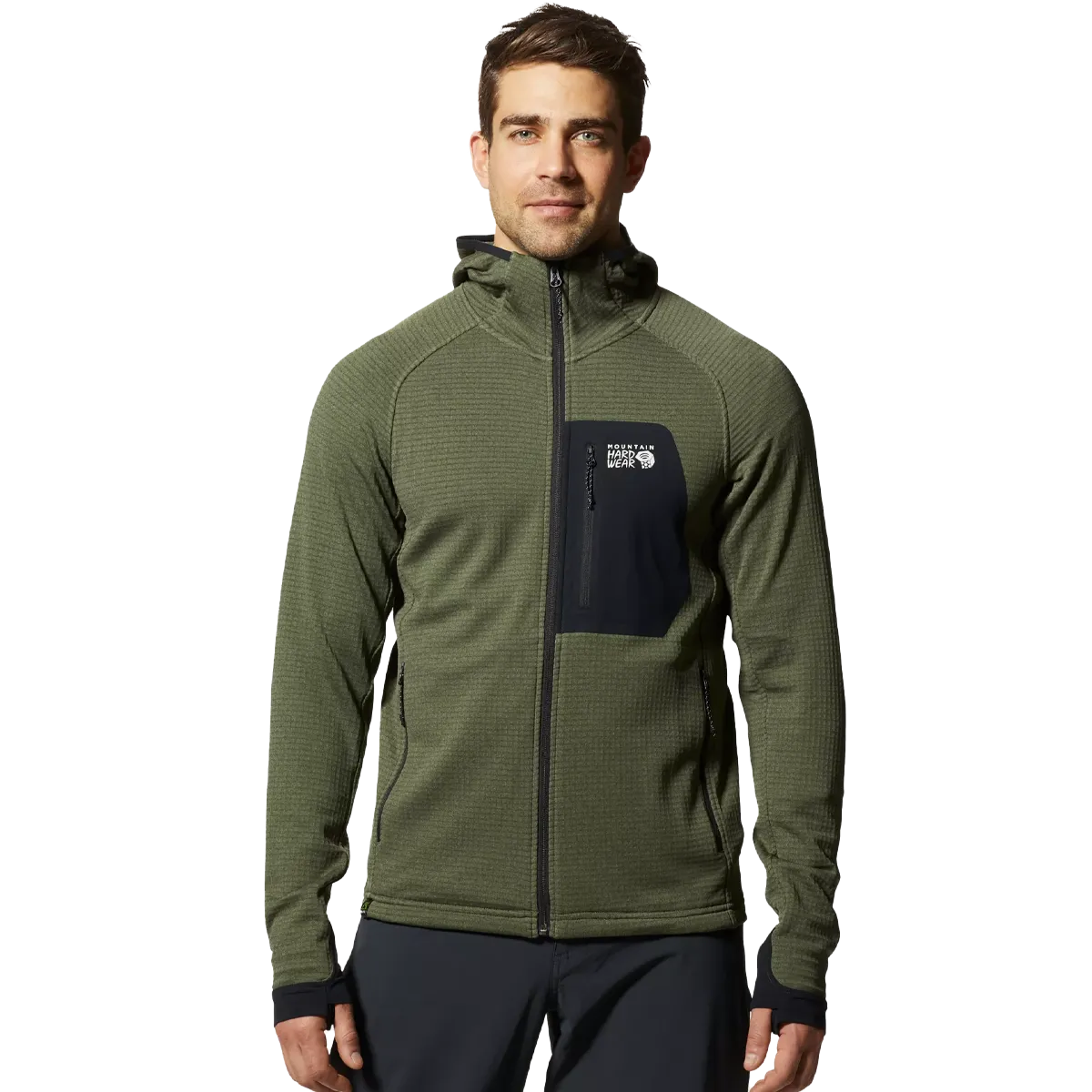 Men's Polartec Power Grid Full Zip Hoody Opaque Tone