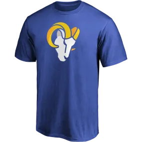 Men's Rams Cotton Primary Logo Short Sleeve Snow Core SnagResistant Weave