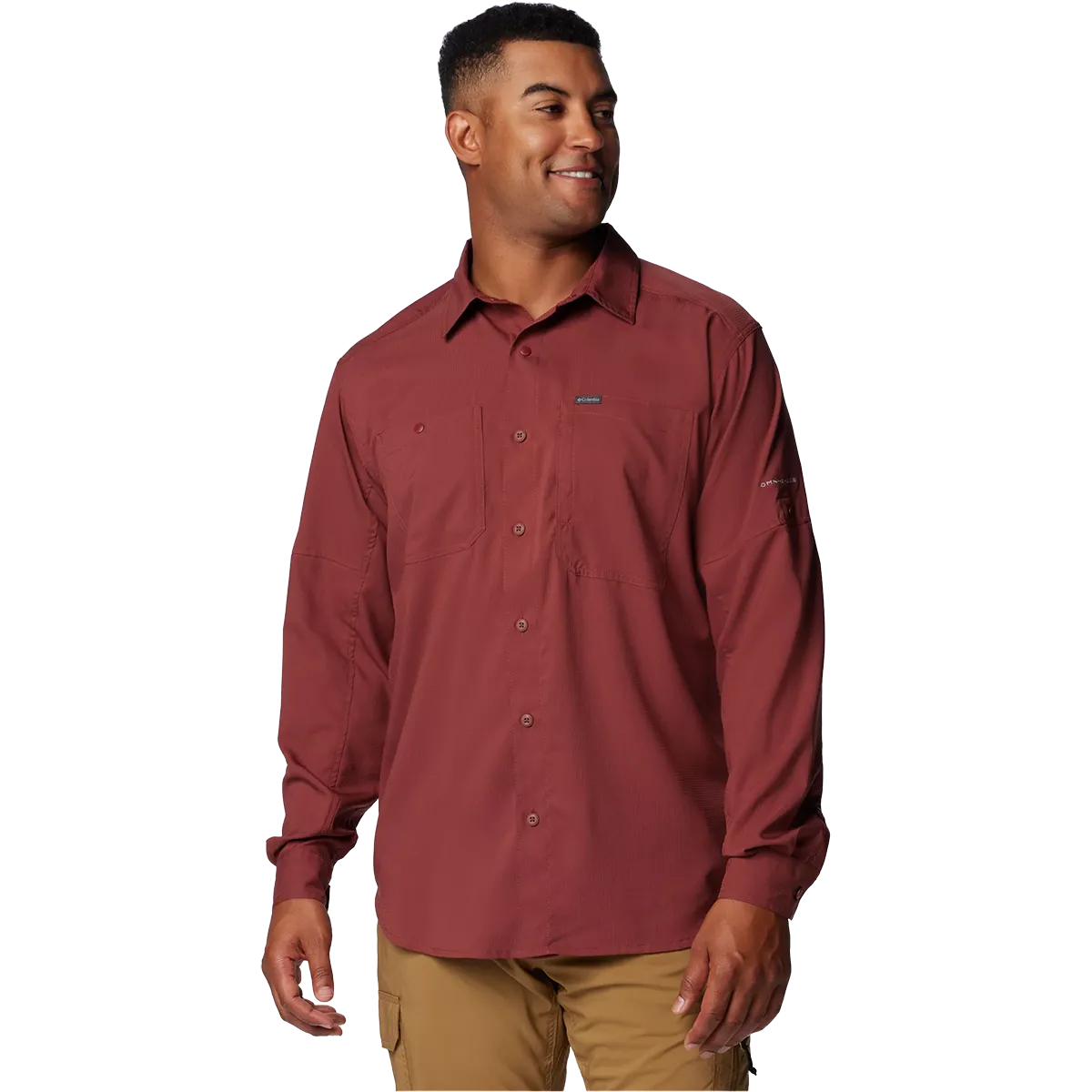 wrinkle free Stretchable Fabric Men's Silver Ridge Utility Lite Long Sleeve