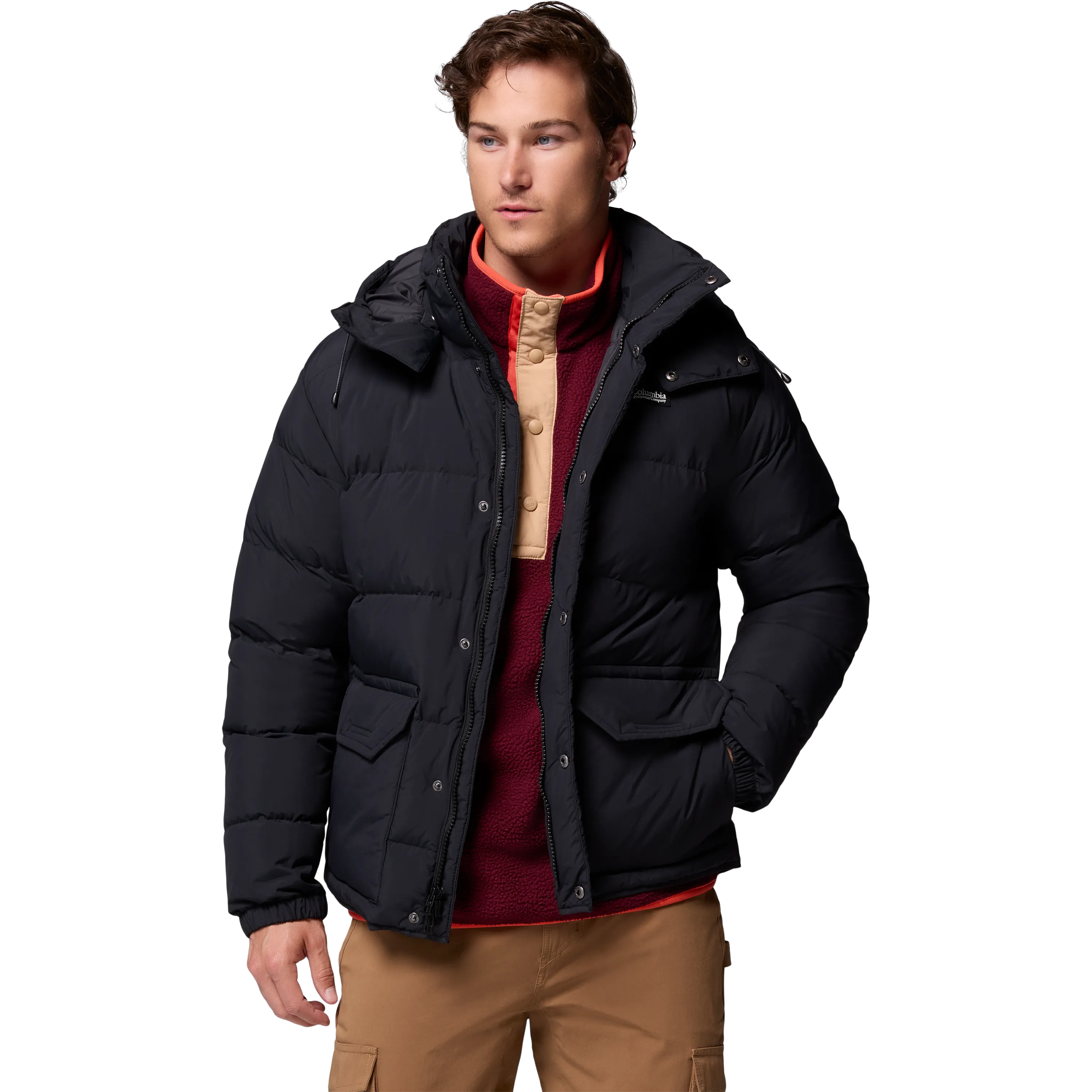Run Glow Breathable knit Men's Wallowa Down Hooded Jacket
