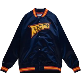 Men's Warriors Lightweight Satin Vintage Logo Jacket unisex clothing Minimal Bounce Design