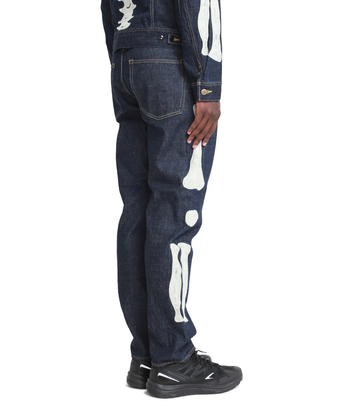 Kapital 12.5oz Denim Mexican Tuxedo 5P Okagilly Pants Indigo Sequin Glow TumbleDry Safe