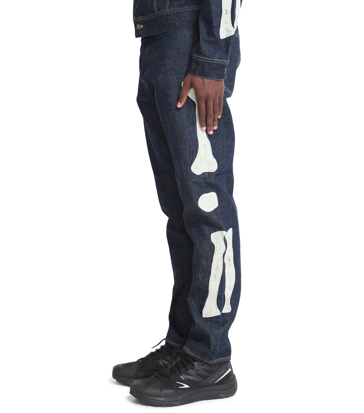Kapital 12.5oz Denim Mexican Tuxedo 5P Okagilly Pants Indigo AntibacterialFinish StretchableFabric