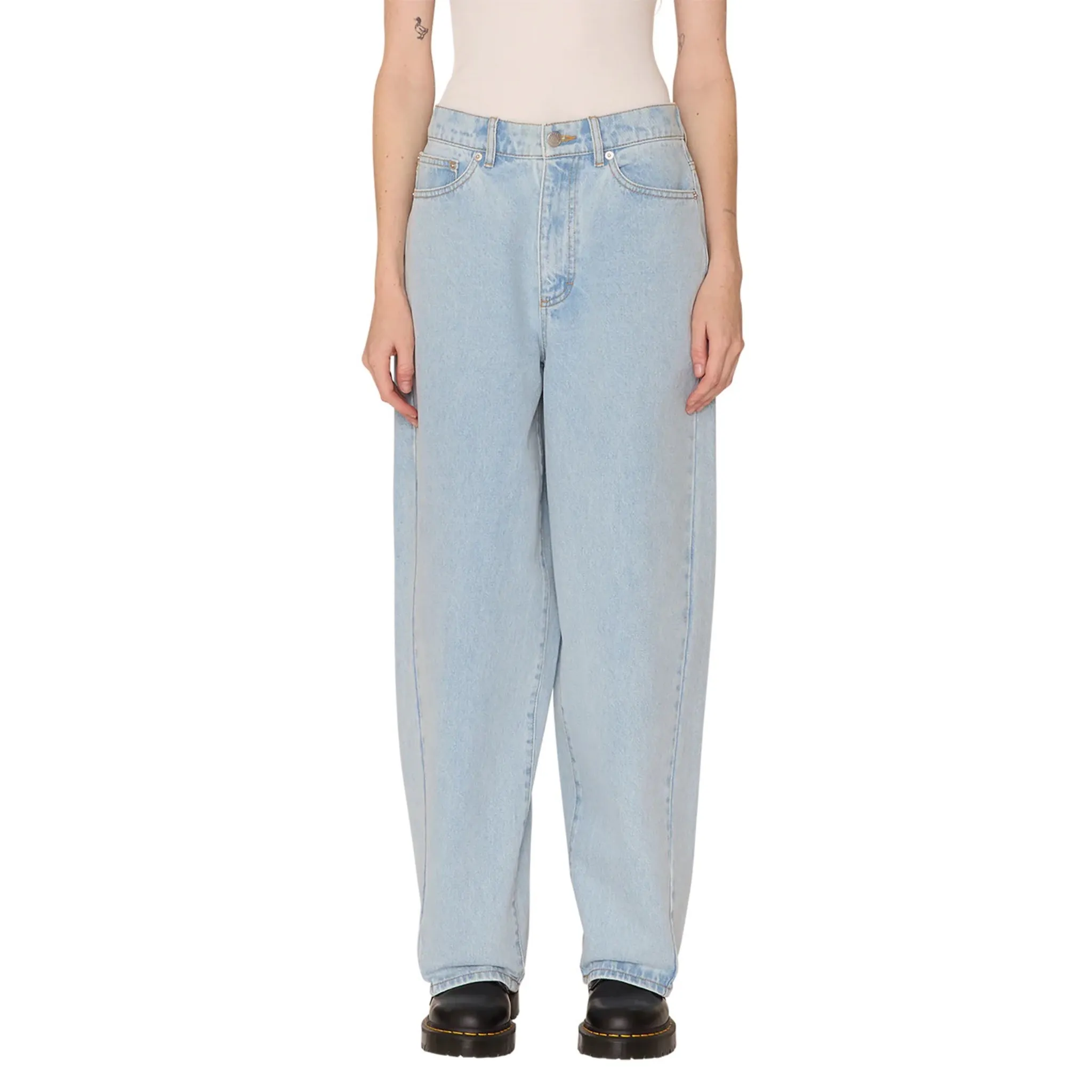 Anti-wrinkle Obey Leah III Baggy Denim