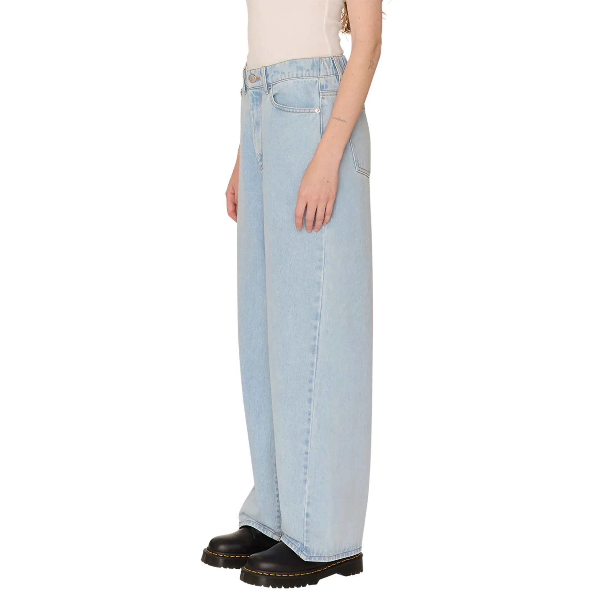 Hem Design Gathered Obey Leah III Baggy Denim